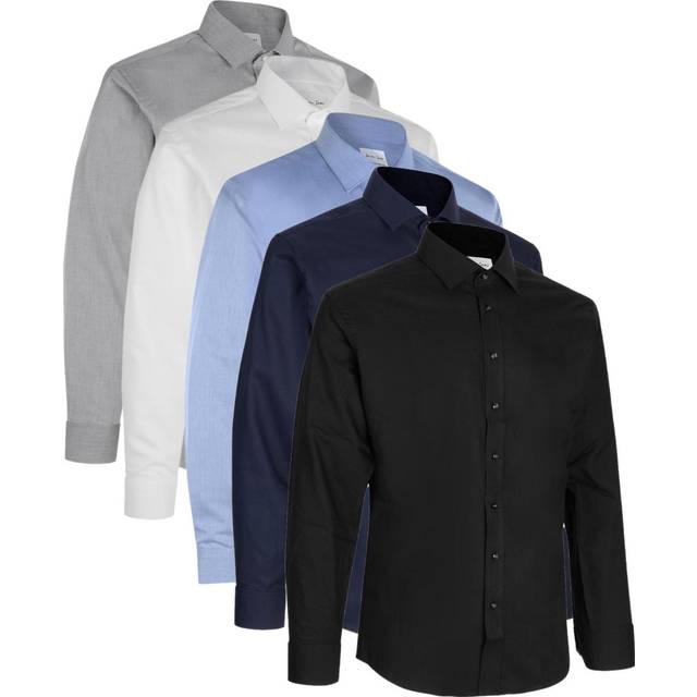 Seven Seas Skjorte Twill SS30 - Silver Grey