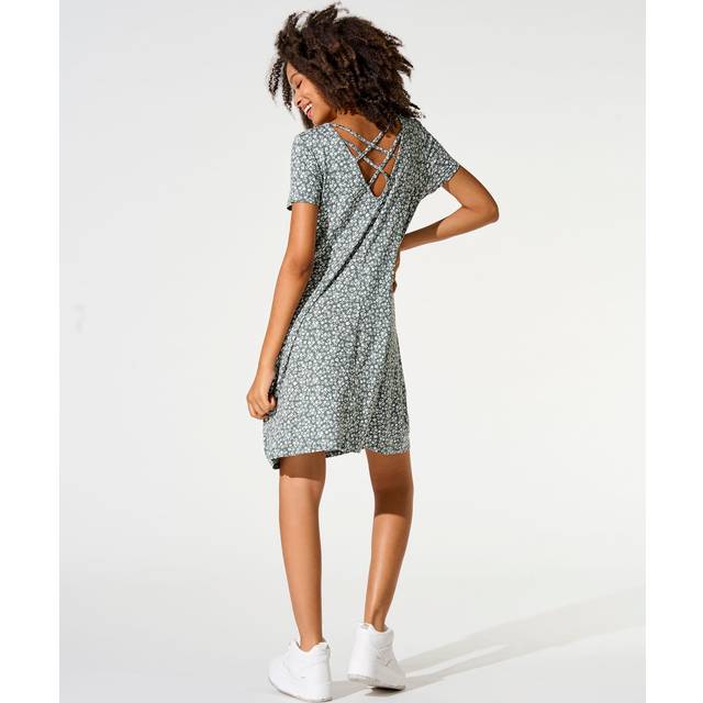 Women's dress Only Bera dos lacet - Vert