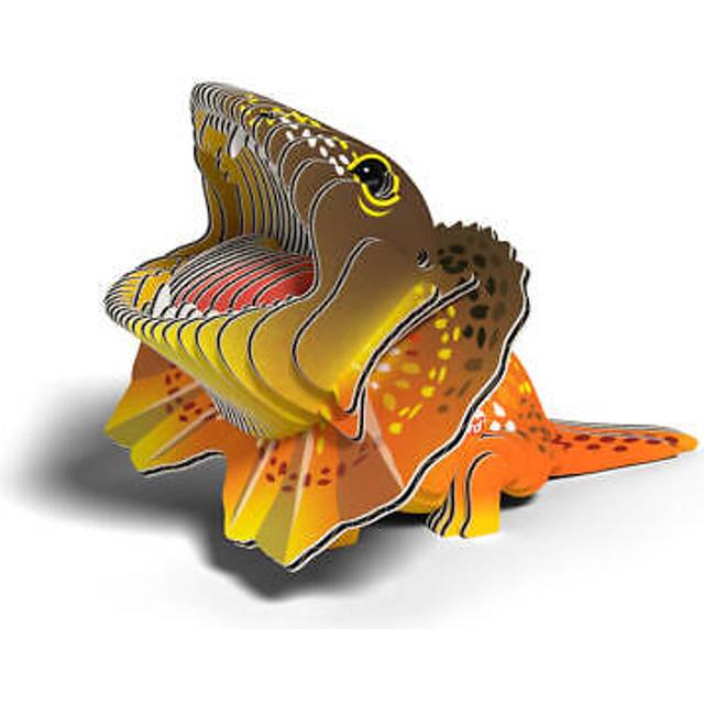 Eugy Frilled Lizard 3D Puzzle - 34 Piece Eco-Friendly Educational Toy Puzzle for Boys  Girls & Kids Ages 6+