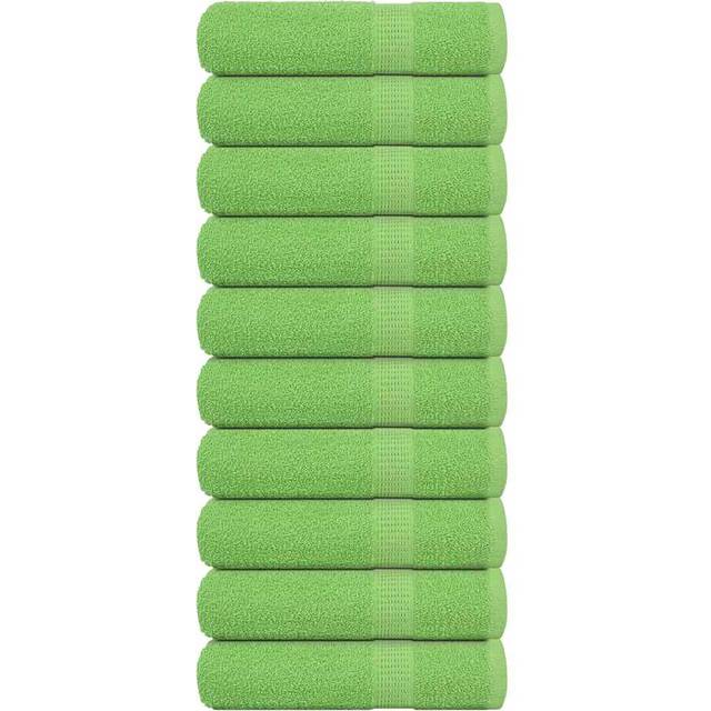 vidaXL Badhanddukar 10 st äppelgrön 70x140 cm 360 gsm 100% bomull