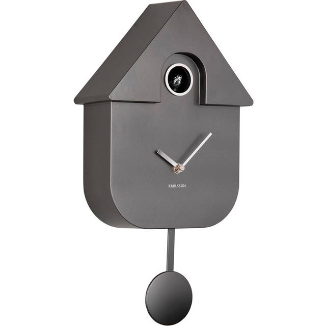 Cuckoo clock, metallic gray