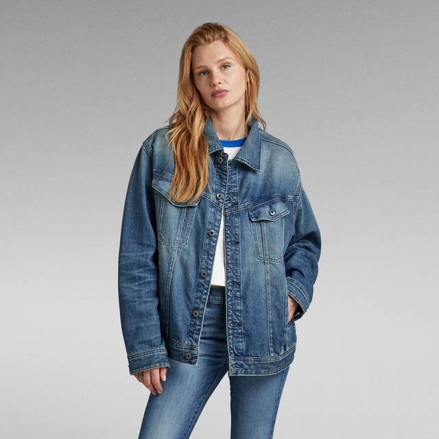 G Star Raw Womens G-Star RAW Oversized Western Jacket Evergreen - Navy - Size Large