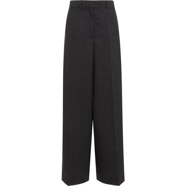 Tailored Straight-Leg Wool Trousers - GREY MIX - 36 FR (4 US)