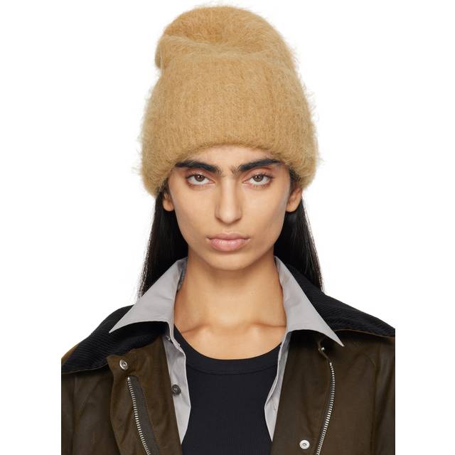 TOTEME Beige Alpaca Knit Beanie - Camel Melange 159 - UNI