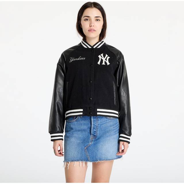 Jacket New Era MLB Womens Varsity New York Yankees Black/ Off White L (L)