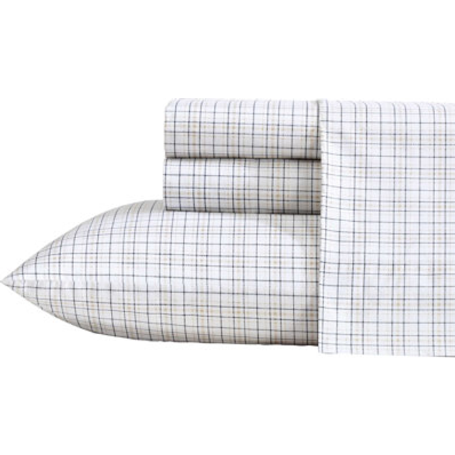 Malor Plaid Beige Queen Sheet Set