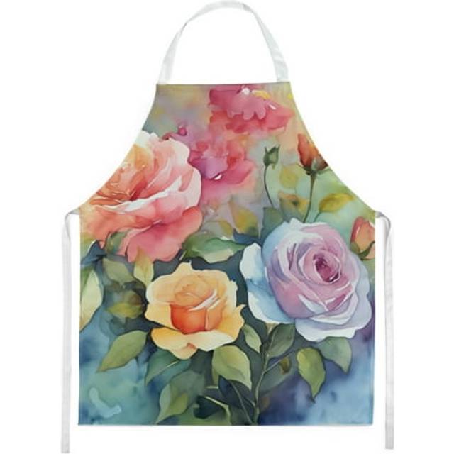 Carolines Treasures DAC1608APRON 30 x 27 in. Roses in Watercolor Apron