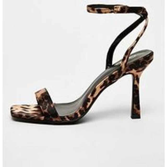 Womens Multi Leopard Print Barely There Heels - 8