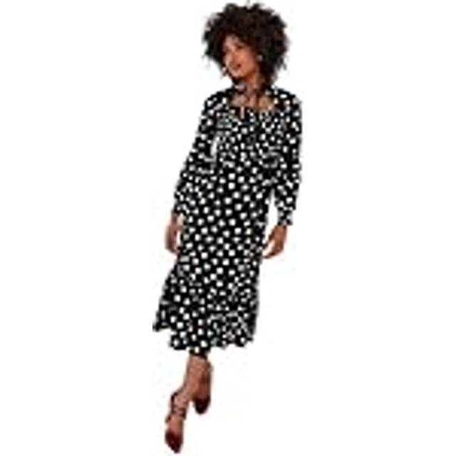 Women's Serena Spot Dress - Size 14 - Black - by Joe Browns