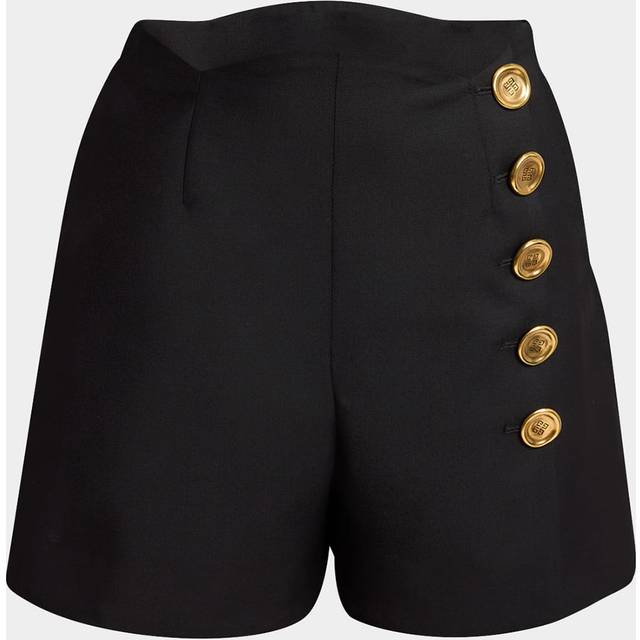 Givenchy Women's Wool Shorts in Black | Size 38 | BW515F100H Color 001 (38)