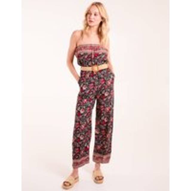 Blue Vanilla Womens Belted Bandeau Jumpsuit - Red - Size 12 UK
