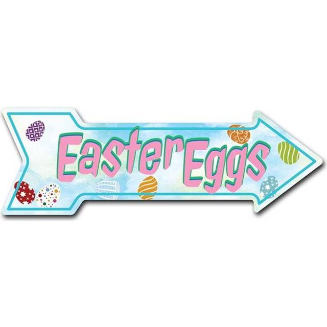 SignMission D-A-8-999884 8 x 24 in. Indoor & Outdoor Decor Direction Sticker Vinyl Wall Decals - Easter Eggs - 24 in.