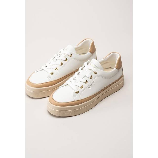 Gant Footwear - Avona Sneaker - Vita sneakers i skinn storlek 39 - White Natural (39)