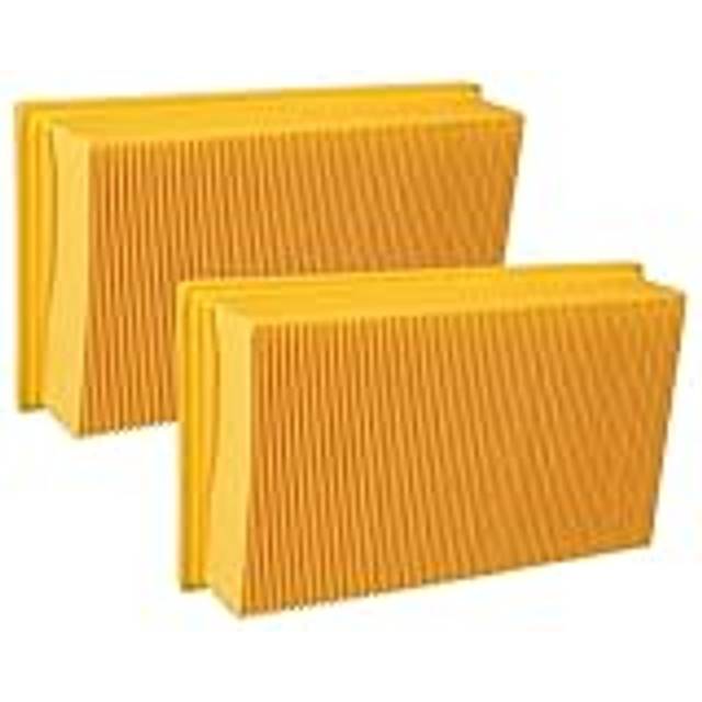 Vhbw - 2x Flat-Fold Filter compatible with Bosch gas 35 l sfc+, gas 35 l afc Vacuum Cleaner, Wet/Dry Vacuum Cleaner - Pleated Filter Element