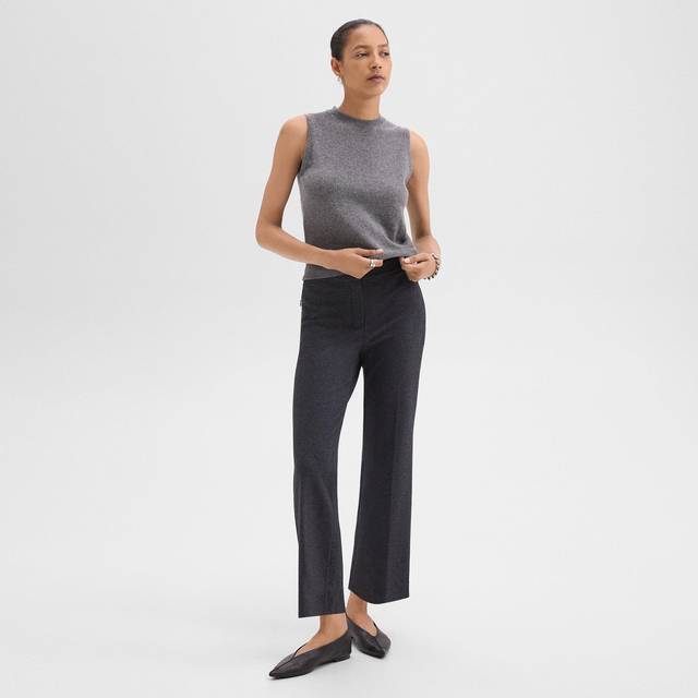 Herringbone Knit Cropped Pants - CHMG - 2