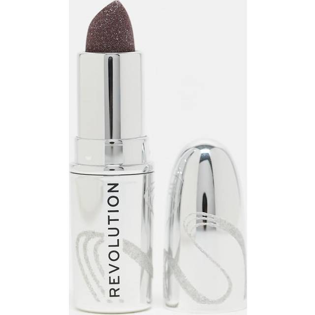 Revolution Metallic Muse Glitter Lipstick Iced Berry