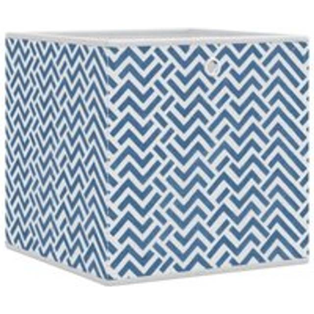 vidaXL Vikbar förvaringslådor 4 st blå 32x32x32 cm non-woven tyg