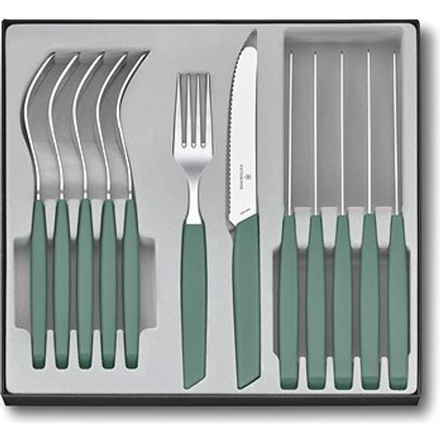Victorinox Swiss Modern 12-Piece Cutlery Set - Sage Handles