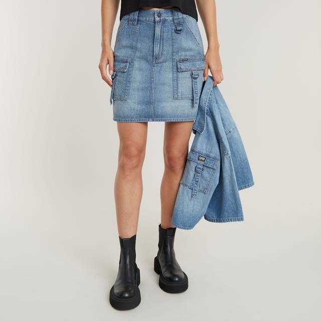 Viktoria Utility Mini Skirt - Light blue - Women - 24