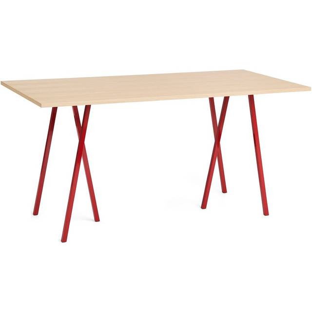 HAY Loop Stand matbord 92,5x200 cm Maroon red-clear lacq. oak