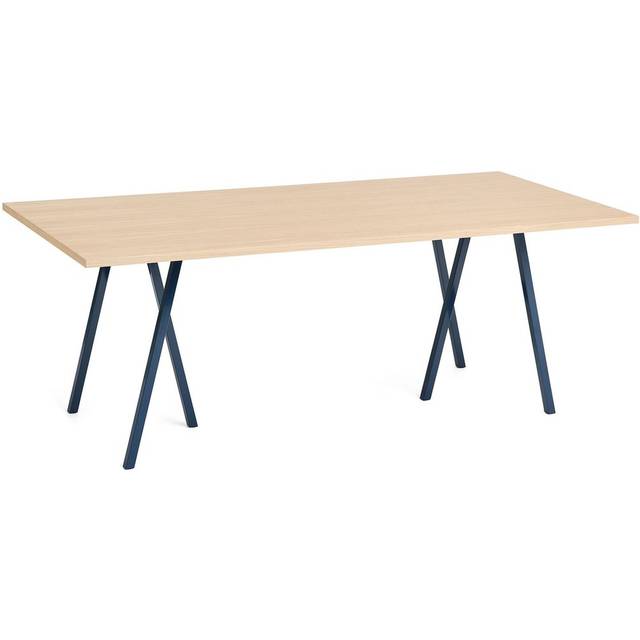 HAY Loop Stand matbord 92,5x200 cm Deep blue-clear lacq. oak