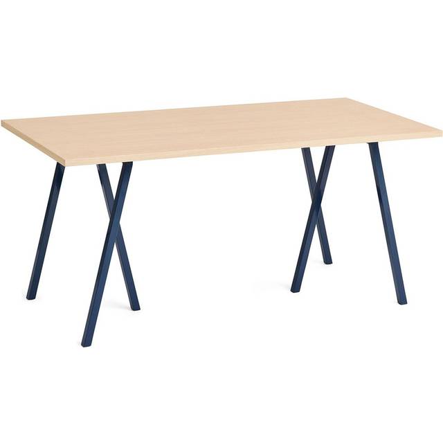 HAY Loop Stand matbord 77,5x160 cm Deep blue-clear lacq. oak