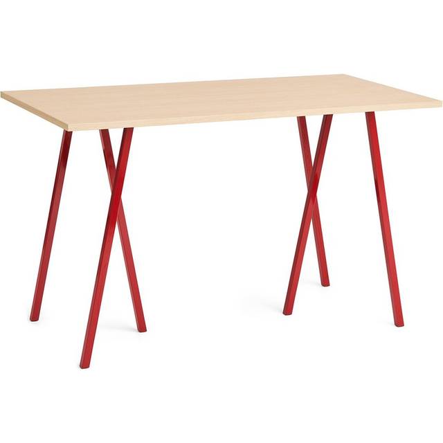 HAY Loop Stand matbord 77,5x160 cm Maroon red-clear lacq. oak - Röd