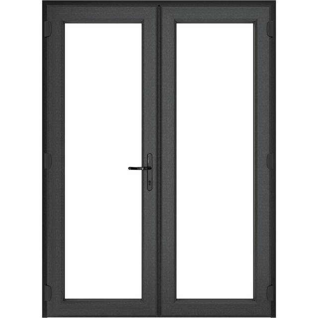 Crystal uPVC French Door (Left Hand Master) incl. 150mm Cill 1290 x 2090mm Clear - Grey External/White Internal