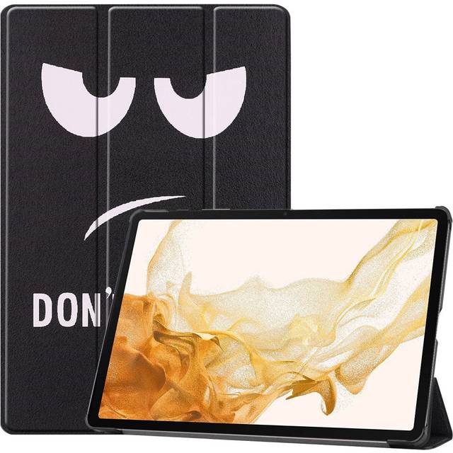 EIDERWOOD Samsung Galaxy Tab S10 Plus Konstläder Fodral m. Mönster - "Don't Touch Me"