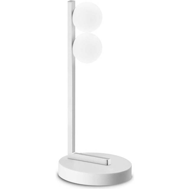 Ideal Lux - Ping Pong 2 Light Globe Table Lamp White 500Lm 3000K