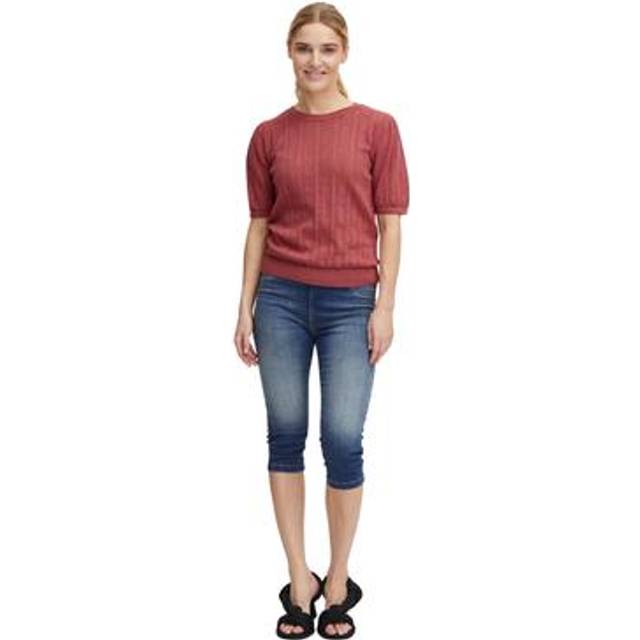 Women's short sleeve sweater b.young Olivette - Rouge - XS