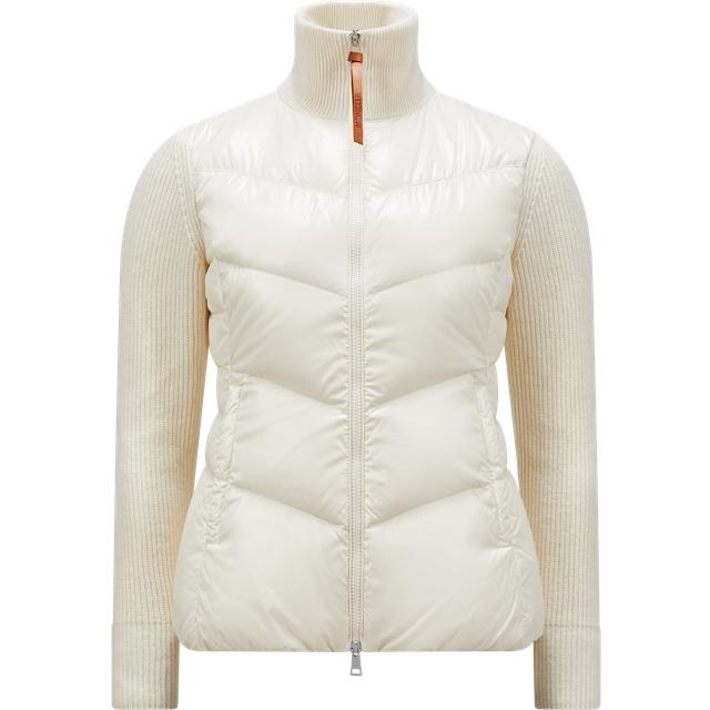 MONCLER Padded Zip-Up Cardigan - Cream