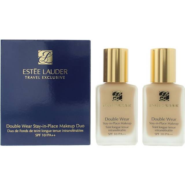 Estee Lauder Womens Double Wear Stay-In-Place Makeup Foundation 2 x 30ml - 1W2 Sand - One Size