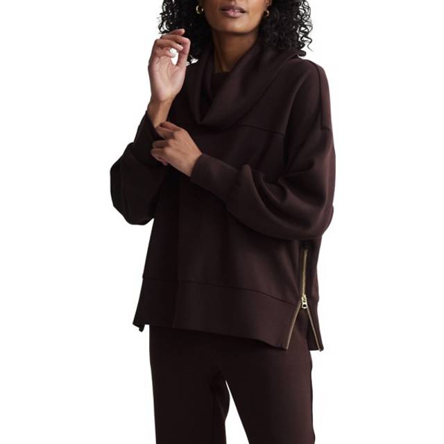 DoubleSoft Priya Longline Sweatshirt - COFFEE BEAN - Small