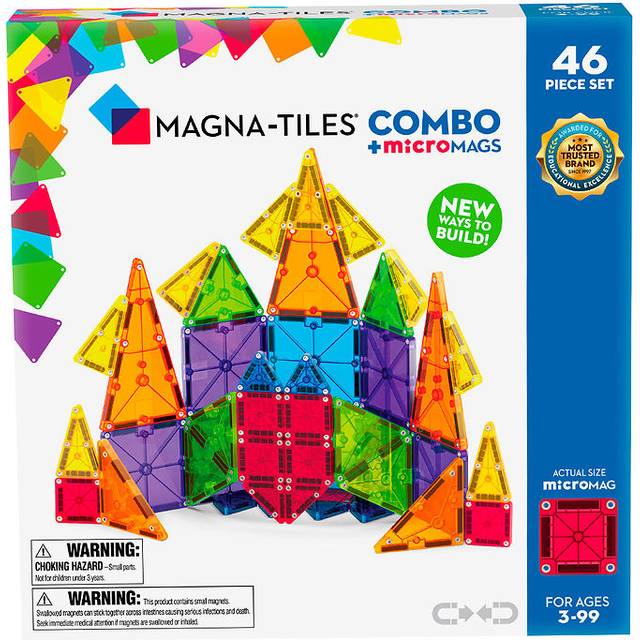 MAGNA-TILES Combo 46-Piece Magnetic Construction Set  The Original Magnetic Building Brand