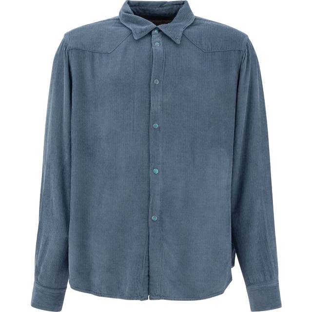 Stockholm Surfboard Club-Corduroy Shirt Shirts Blu-Uomo - Blue