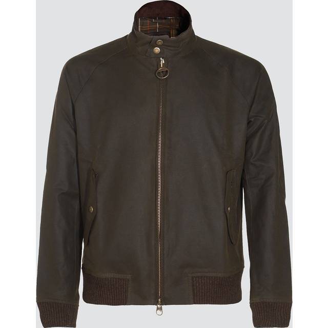 BARBOUR X BARACUTA PORTON WAX OLIVE GREEN JACKET