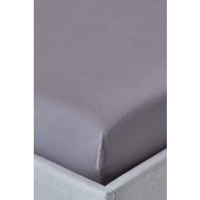 Homescapes 100% Egyptian Cotton 200 TC King Fitted Sheet, 46 cm Deep, Dark Grey, Elasticated, Machine Washable, Hypoallergenic - Gris