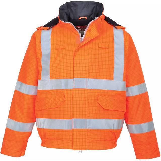 Portwest Bizflame Rain Hi-Vis Antistatic FR Bomber Jacket S773 Orange