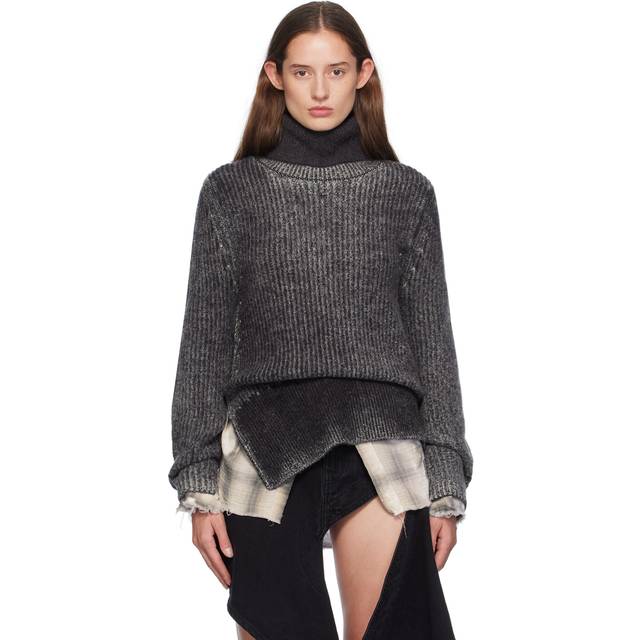 Acne Studios Gray Wool Turtleneck - AA2 ANTHRACITE GREY - S