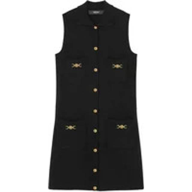Mini robe droite maille de cachemire mélangé - Noir - 42