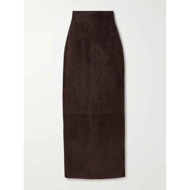 Loxley Leather Long Skirt - Brown (4)