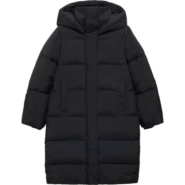 Mango Katmandu Quilted Jacket, Black