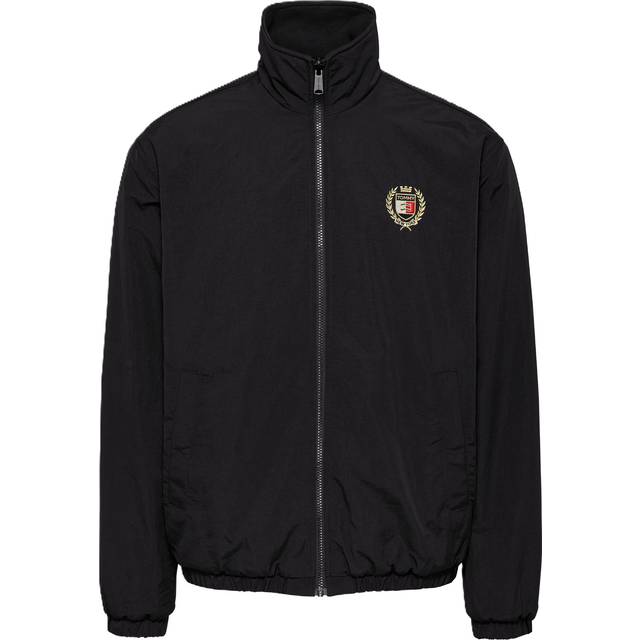 Tommy Jeans – Svart, vändbar jacka i teddy med emblem-Svart/a