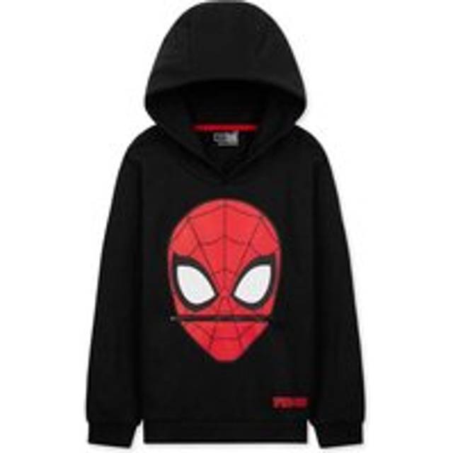 Boys Hoodie - Spiderman Hooded Sweatshirt Warm Soft Lounge Wear Activewear Pullover 3-12 Years - Gifts for Boys (5-6 Years, Black)