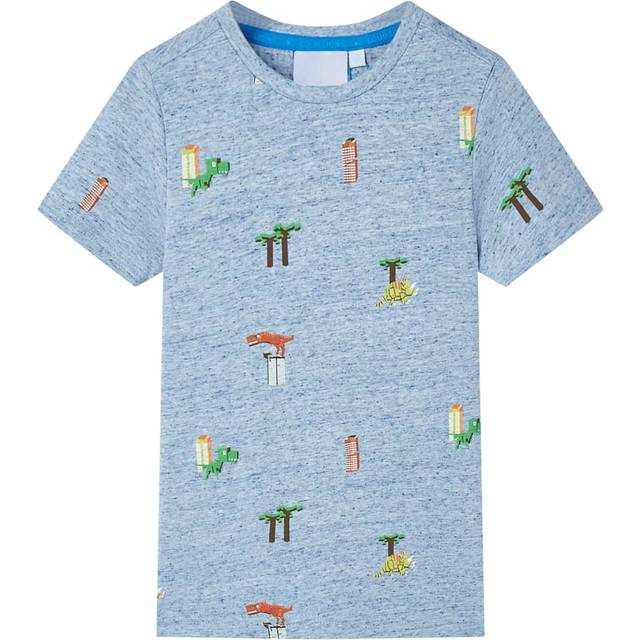 vidaXL Kids' T-shirt Blue Melange 92