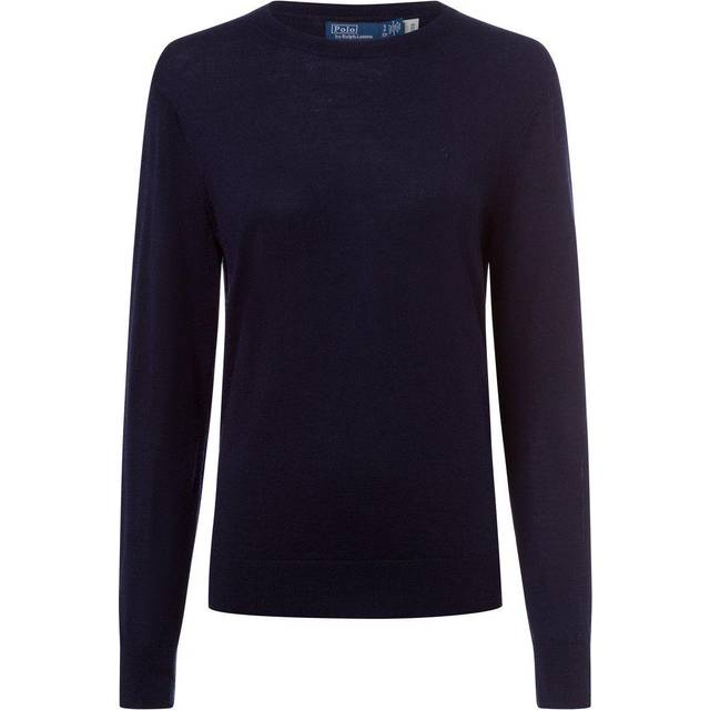 Pull droit en laine - Bleu - S