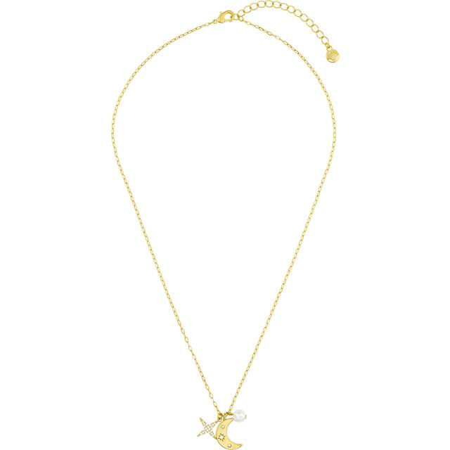 Moon & Crystal Star Cluster Necklace - Orelia - Gold