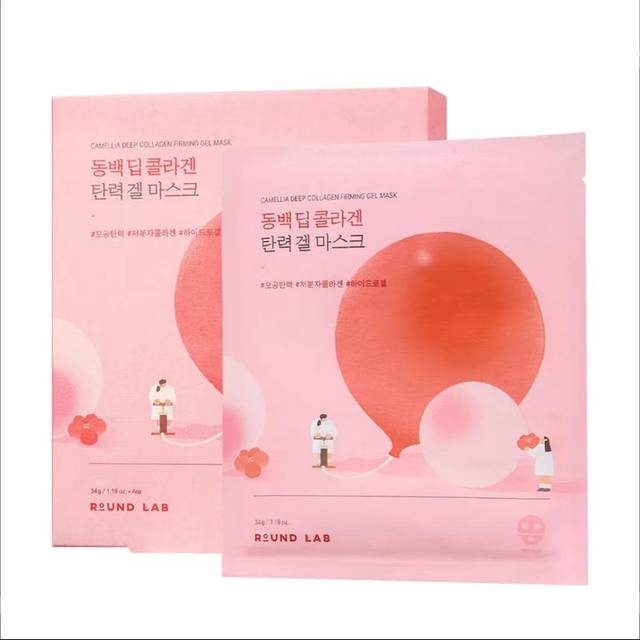 [ROUND LAB] Camellia Deep Collagen Firming Gel Mask 34g*4EA