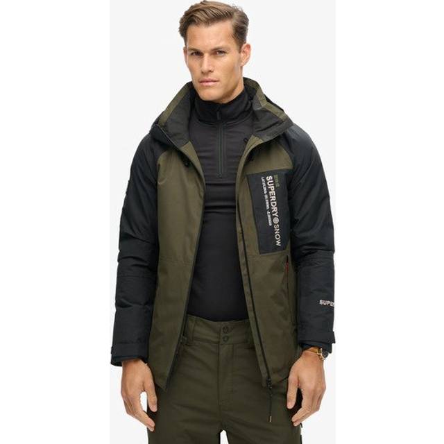 Superdry Herren Sport Ski Freestyle Core Jacke Kaki - Größe: XL